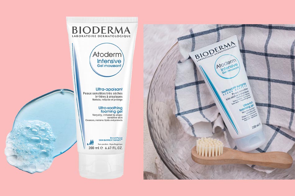 Sữa rửa mặt cho da khô, da thường: Bioderma Atoderm Intensive Gel Moussant màu trắng