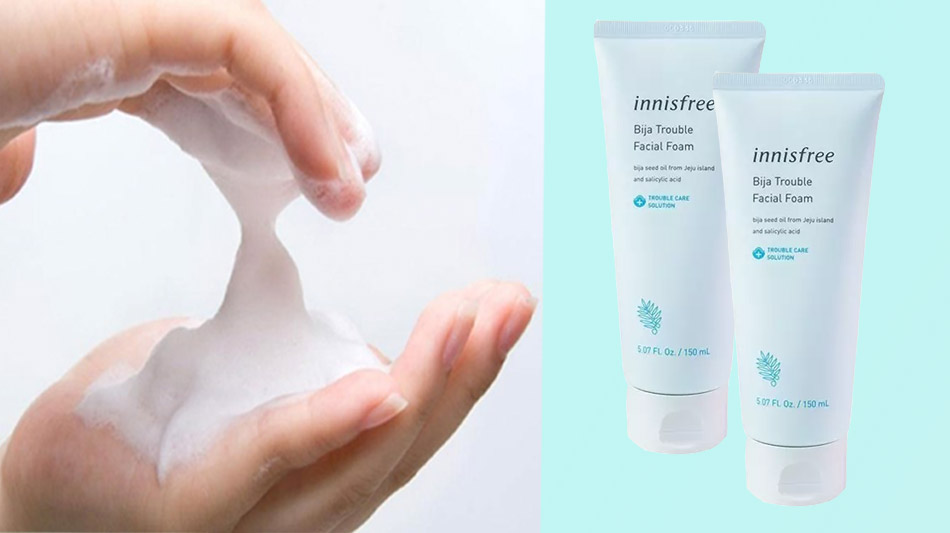 Cách dùng của sữa rửa mặt Innisfree Bija Trouble Facial Foam