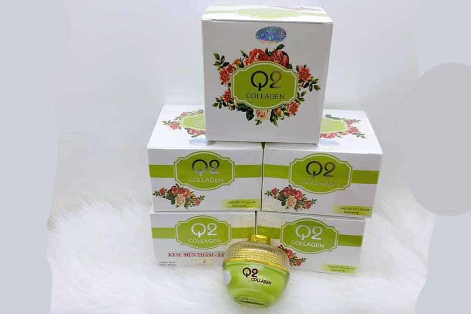 Kem dưỡng da Q2 Collagen hũ màu xanh