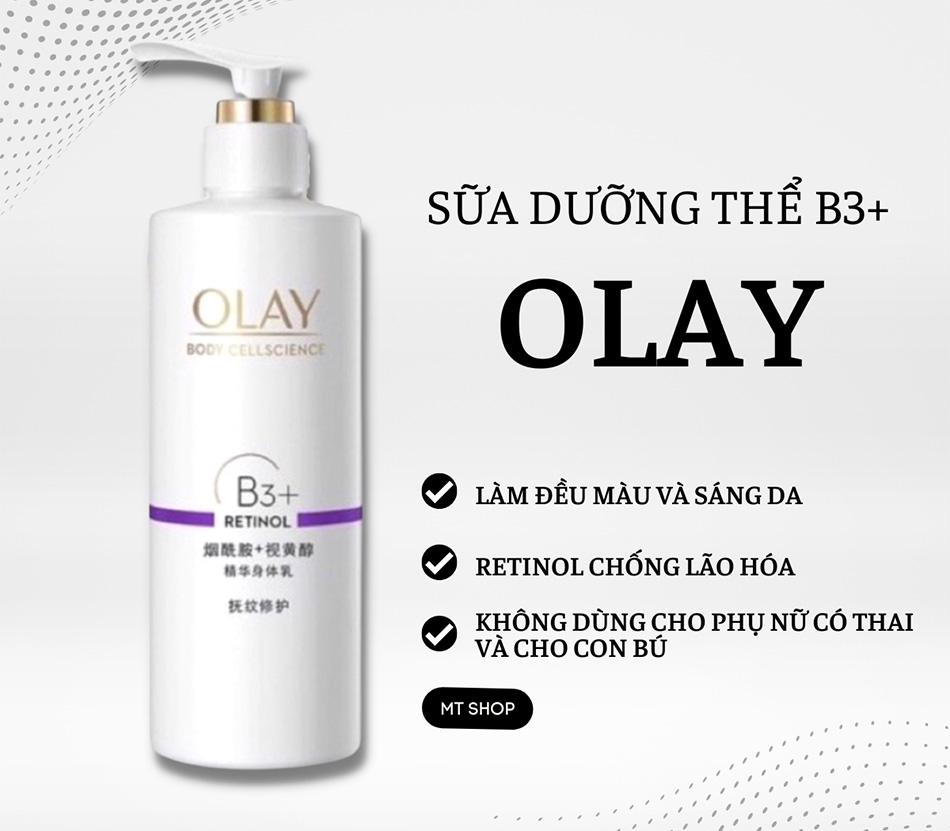 Sữa dưỡng thể trắng da Olay B3 + Retinol