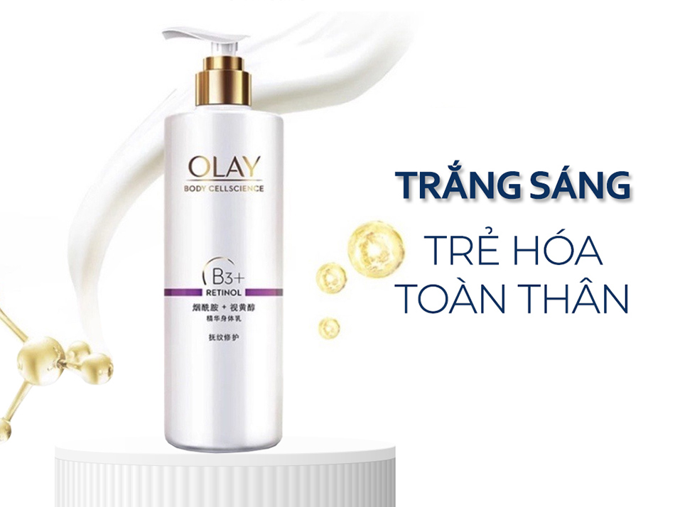 Sữa dưỡng thể trắng da Olay B3 + Retinol