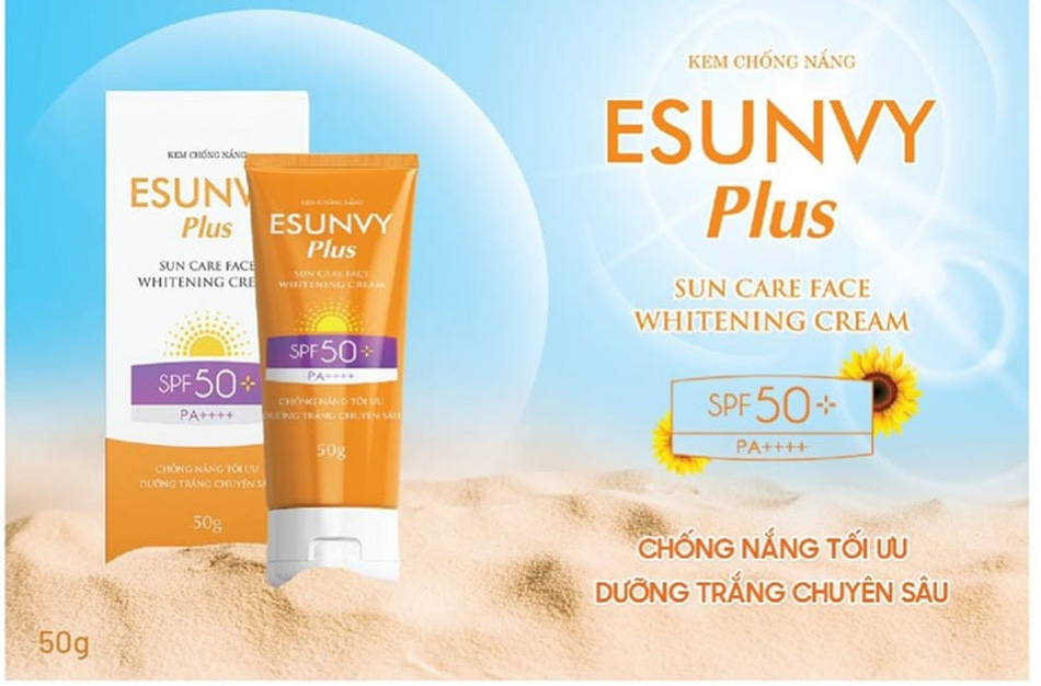 em chống nắng Esunvy Plus Sun Care Face Whitening Cream