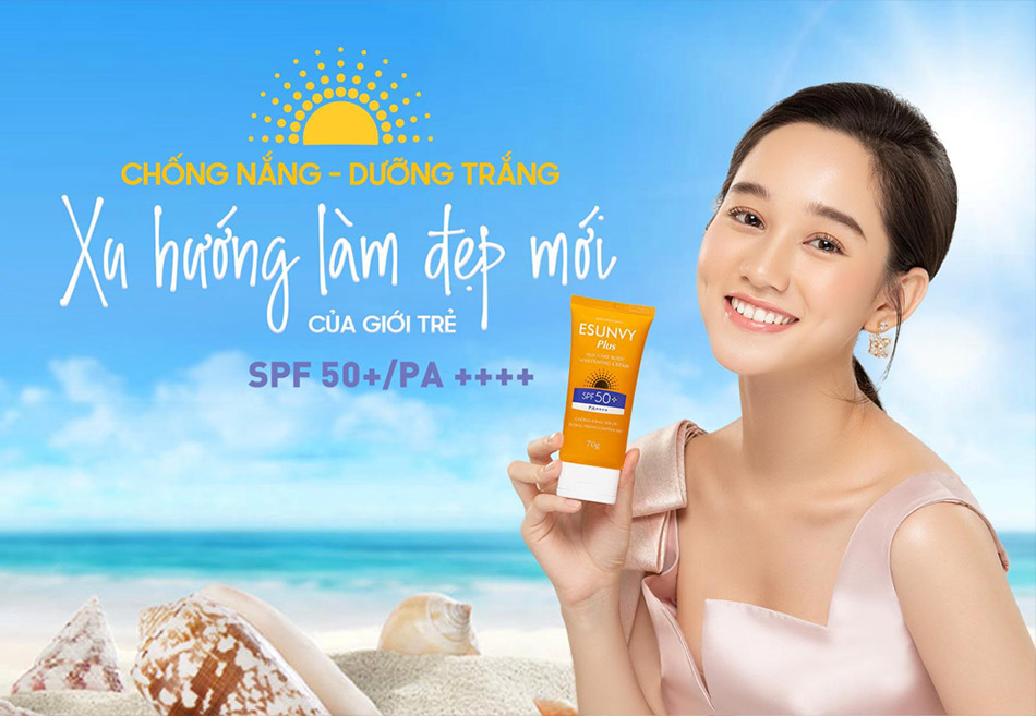 em chống nắng Esunvy Plus Sun Care Face Whitening Cream