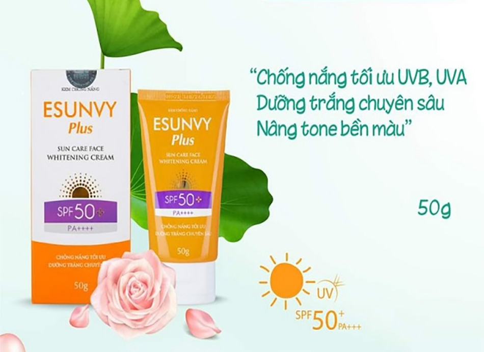 em chống nắng Esunvy Plus Sun Care Face Whitening Cream