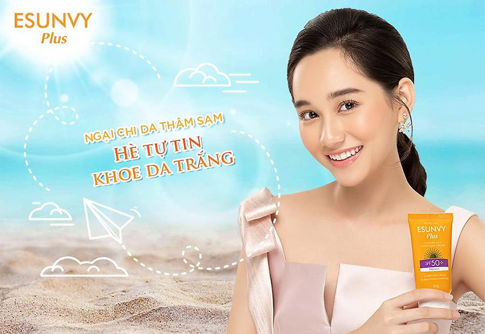 em chống nắng Esunvy Plus Sun Care Face Whitening Cream