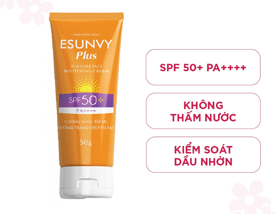 em chống nắng Esunvy Plus Sun Care Face Whitening Cream